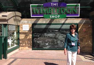 Maria Bueno at the Wimbledon Shop