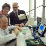 Maria Bueno, Stephan Meili, MD Rolex Brasil, and the chief Rolex technician