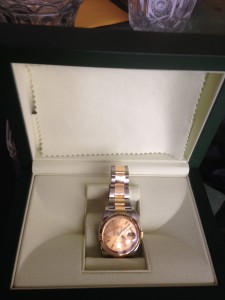 Rolex Oyster steel and everose gold ladies watch