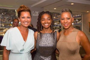 (L-R) Vanessa Williams, Kallah Masudi and USTA President Katrina Adams during the USTA Foundation opening night Gala celebration during the 2015 US Open (Photo USTA/Steven Freeman)